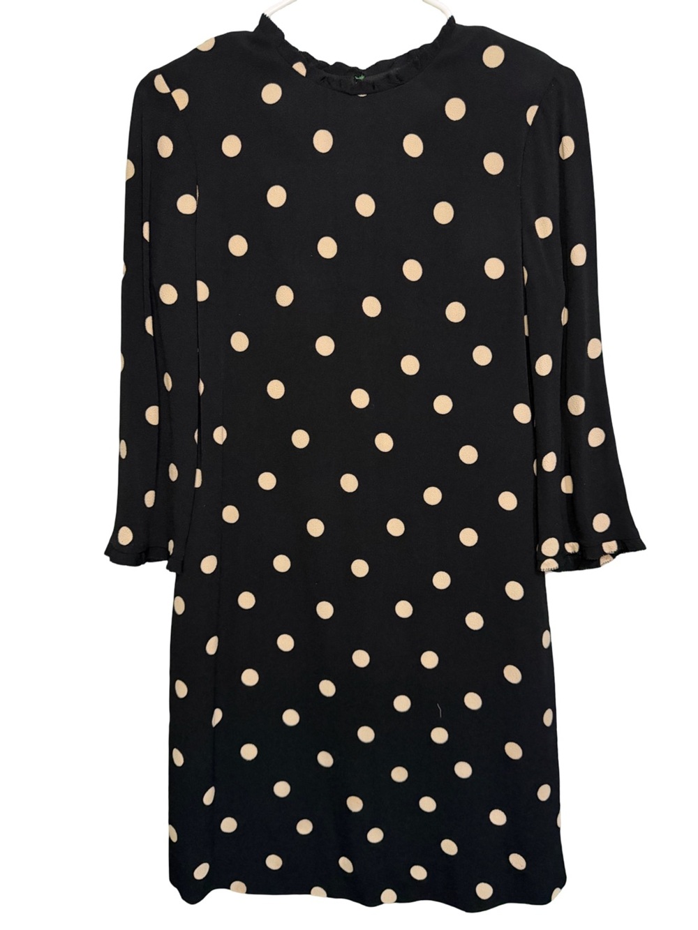 kate spade Black Dress with Cream Polka Dots - Long Sleeve